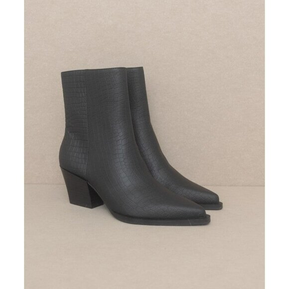 OASIS SOCIETY Miley - Alligator Print Booties - Picture 8 of 16